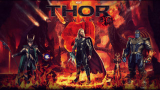 Avengers group fire background thor - daryush shokof free wallpaper