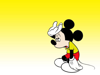 Mickey mouse yellow background microphone - head free wallpaper