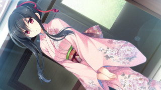 Woman pink kimono room window - aguri uchida free wallpaper for desktop