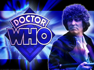 Doctor logo man gun blue - swirl free wallpaper