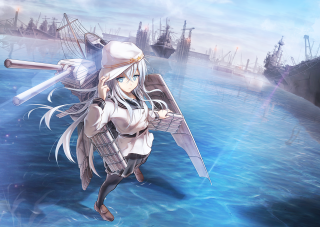 Woman white outfit sword boat - a white outfit holding free wallpaper