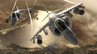 Fighter jets desert smoke flying - gear free wallpaper