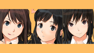Anime girls long hair blue 38 - their face free wallpaper