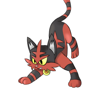 Cartoon cat yellow eyes black - tail free wallpaper