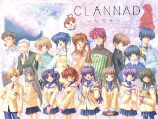 Anime characters group pink background 3 - together free wallpaper
