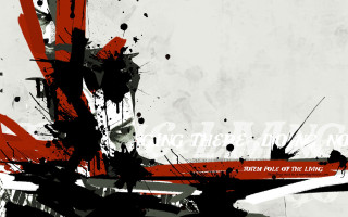 Red black abstract painting white - chiharu shiota free wallpaper