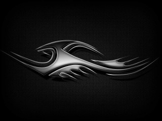 Black silver logo wave side - silver free wallpaper