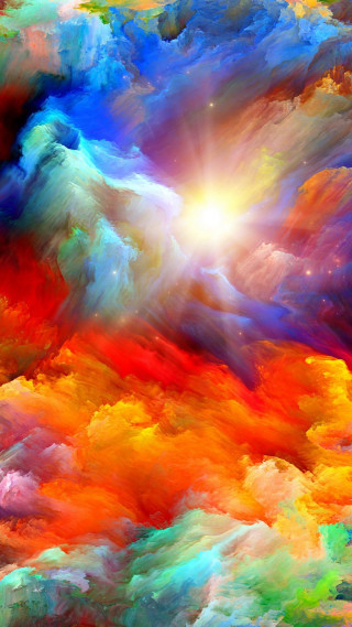 Colorful sky clouds sun painting - a colorful sky free wallpaper