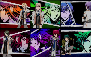 Anime characters colorful hair wall - toyism free wallpaper