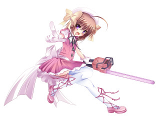 Woman pink dress sword bow - a bow free wallpaper