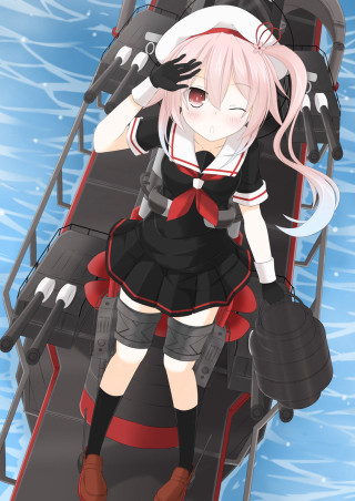 Anime girl boat water wind - a boat free wallpaper