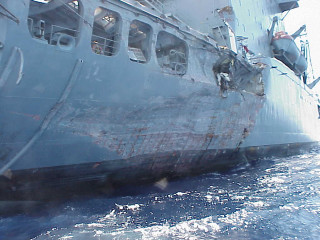 Large ship man standing water - a man free wallpaper