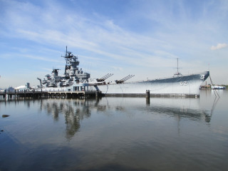Large ship docked pier water - matte painting free wallpaper