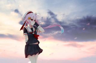 Girl short skirt hat hill - aguri uchida free wallpaper