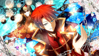 Man red hair chain hands - his neck free wallpaper