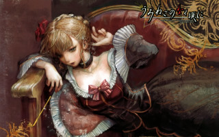 Woman red dress rococo painting - hint of yayoi kasuma free wallpaper