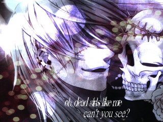 Couple of skulls with caption - a caption free wallpaper