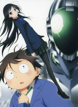 Man woman robot head green - a man and a woman free wallpaper