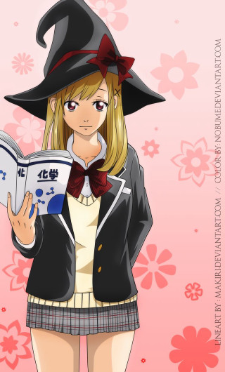 Girl hat jacket reading bow - manga free wallpaper