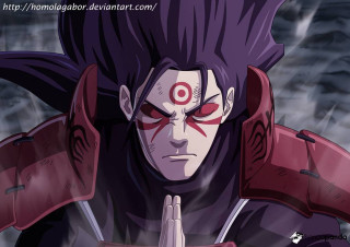 Man red eyes black hair 2 - a red mask free wallpaper