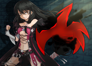Woman red outfit sword demon 3 - a red outfit free wallpaper