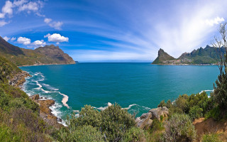 Beautiful water mountains blue sky - douglas robertson bisset free wallpaper