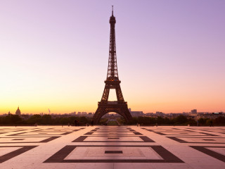 Eiffel tower sunset paris beautiful 2 - a clear day free wallpaper