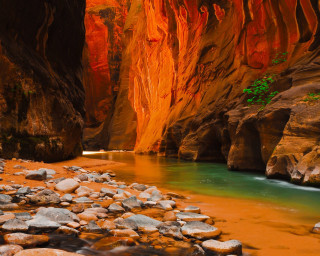 River canyon rocks water cliff - a canyon free wallpaper