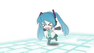 Cartoon character blue hair tie 2 - square free wallpaper