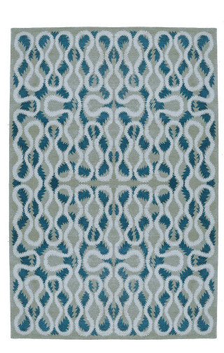 Blue white rug design side - feature free wallpaper