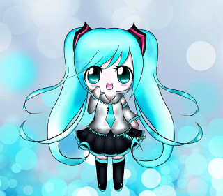 Cartoon girl blue hair black - pop surrealism free wallpaper