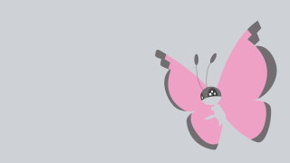 Pink butterfly black white face - anton fadeev free wallpaper