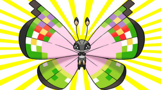 Colorful butterfly yellow sunburst pixel - a black face free wallpaper