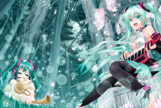 Girl long hair bench woods - a bench free wallpaper for desktop