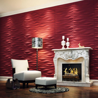 Living room fireplace chair red - a wall free wallpaper