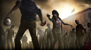 Zombies city football man woman - a group of zombies free wallpaper