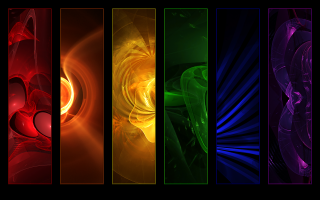 Colorful lines black background red - an abstract painting free wallpaper
