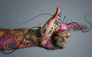 Person tattoo arm thumb up - a hand free wallpaper
