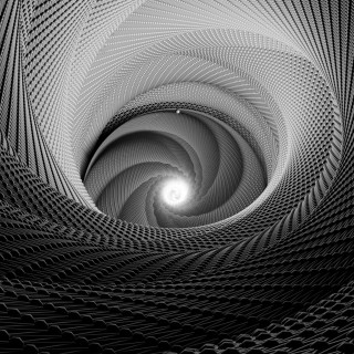 Large white object light spiral - a light free wallpaper