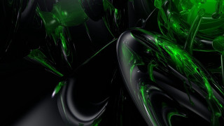 Green black abstract background bubbles - abstract background free wallpaper