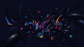 Colorful abstract design dark background - geometric abstract art free wallpaper