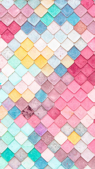 Colorful pattern tiles wall city 2 - a city free wallpaper