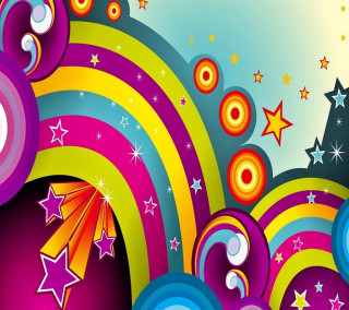 Colorful background stars circles rainbow - david ramsay hay free wallpaper