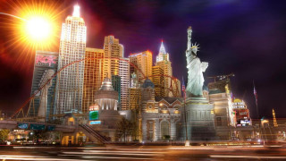 City statue liberty night lights - cherryl fountain free wallpaper