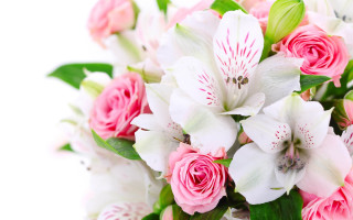 Bouquet pink white flowers centerpieces - still free wallpaper