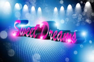 Blue pink background sweet dreams - anne dunn free wallpaper