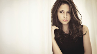 Woman long hair curtain hand 2 - a curtain free wallpaper