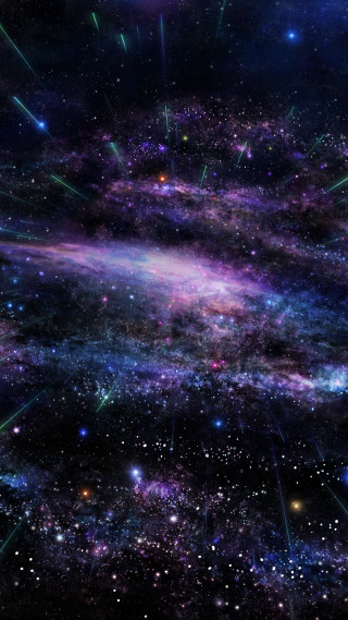 Colorful space filled with stars 2 - a detailed matte painting free wallpaper