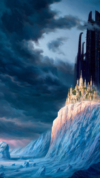 Castle mountain sky clouds background 3 - christophe vacher free wallpaper