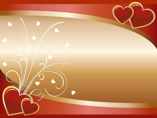 Red gold valentines day card 2 - the corner free wallpaper